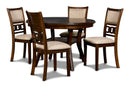 Gia 5 Pc 47" Round Dining Table & 4 Chairs-Cherry