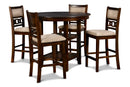 Gia 5 Pc 42" Round Counter Dining Table & 4 Chairs-Cherry