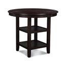 Gia 5 Pc 42" Round Counter Dining Table & 4 Chairs-Ebony