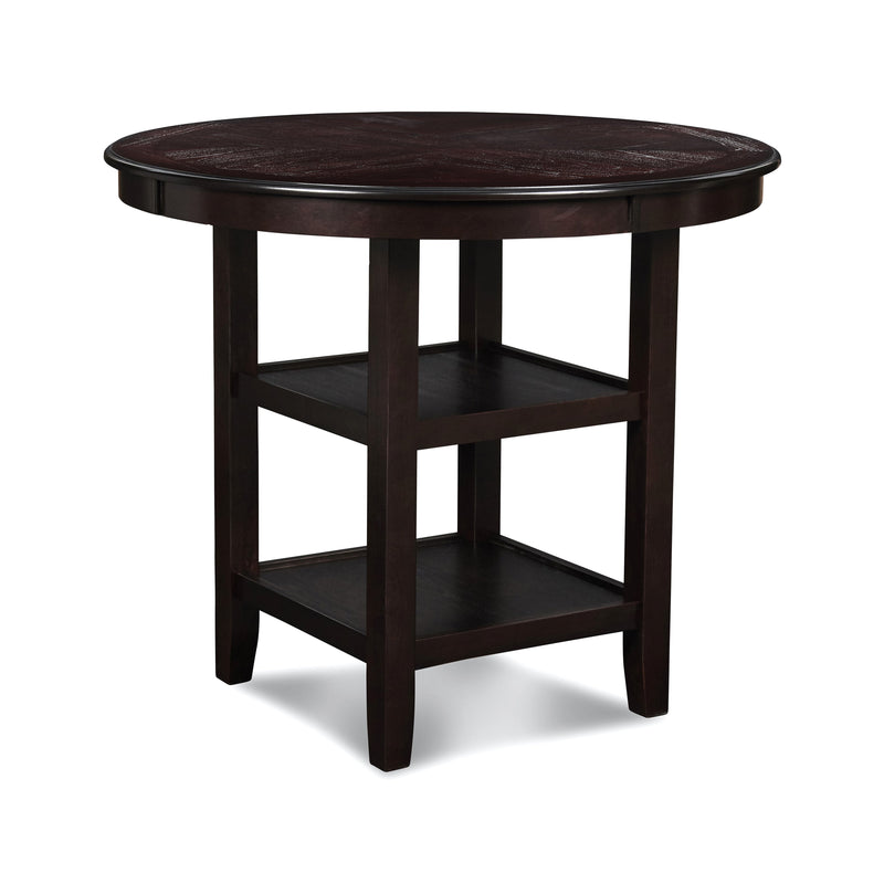 Gia 5 Pc 42" Round Counter Dining Table & 4 Chairs-Ebony