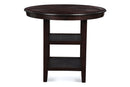 Gia 5 Pc 42" Round Counter Dining Table & 4 Chairs-Ebony