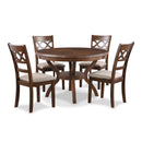 Cori Round Dining 5 Pc Set-Brown Cherry