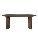 Kody 79" Oval Dining Table Top-Dk Walnut