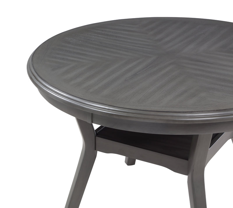 Amy 5 Pc 47" Round Dining Set-Gray