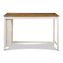 Amy 5 Pc 60" Counter Storage Table+Chairs- Bisque/Brown