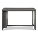 Amy 5 Pc 60" Counter Storage Table+Chairs-Gray