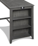 Amy 5 Pc 60" Counter Storage Table+Chairs-Gray