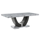 Lyra Dining Table Top And Base Bottom Marble