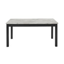 Celeste 64" Dining Table-Espresso/Faux Marble