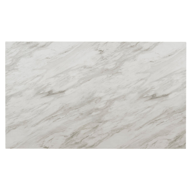 Celeste 64" Dining Table-Espresso/Faux Marble