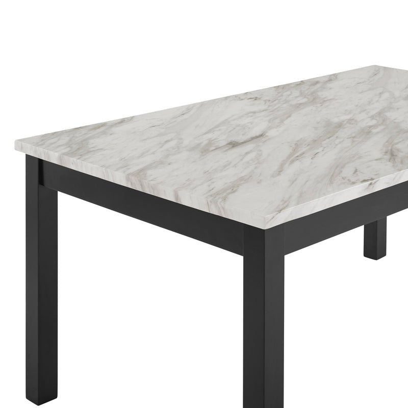 Celeste 64" Dining Table-Espresso/Faux Marble