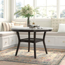 Celeste 48" Round Dining Table-Espresso/Faux Marble