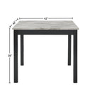 Celeste 5Pc 42" Marble Finish Counter Table & 4 Chairs-Black