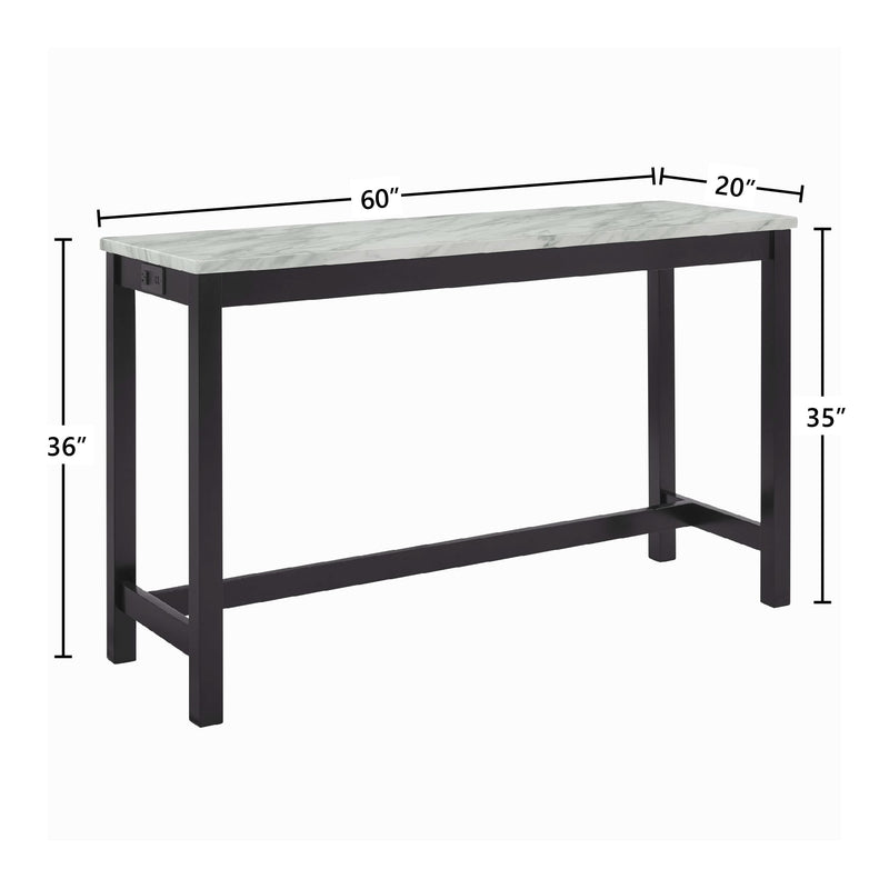 Celeste Theater Bar Table W/ 3 Stools-Black