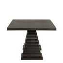 Plateau Rectangle Table Pedestal Base-Rustic Espresso