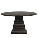Plateau Round Table Pedestal Base Top-Rustic Espresso