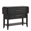 Sable Crest Drop Leaf Server-Black