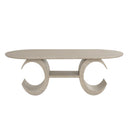 Gwendolyn Oval Dining Table Base-Cerused Taupe