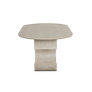Gwendolyn Oval Dining Table Base-Cerused Taupe