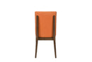Maggie Dining Chair W/Terracotta Cushion-Walnut