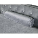 Amie Glam Gray & Black Sectional w/Storage