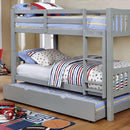 Cameron Dark Walnut, White & Gray Full/Full Bunk Bed