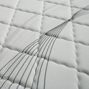 EDREA White/Gray 10" Tight Top Pocket Coil, Queen