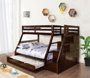 Ellington Twin/Full Bunk Bed White & Espresso