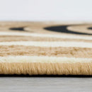 Blitar Brown Black, Brown Cream, & Gray 5' X 7' Area Rug