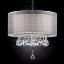 19"H Ceiling Lamp, Hanging Crystal