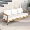 Wesley Patio Sofa, W/ White Cushions