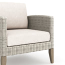 Carezza 5 Pc Set - Sofa, 2 Club Chairs, 2 Stools- Taupe