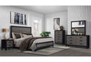 LISBON GREY/BLACK QUEEN BED GROUP
