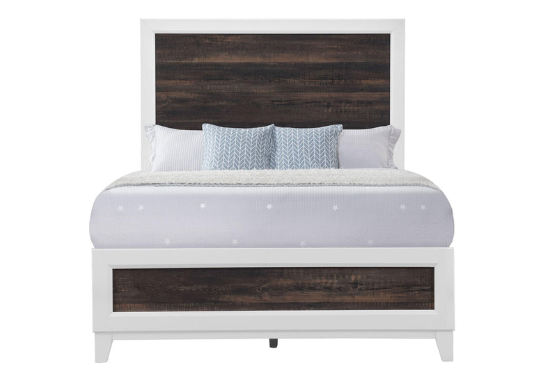 LISBON OAK AND WHITE FULL BED