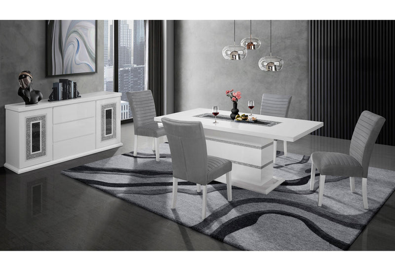 MONACO WHITE DINING TABLE + MONACO 03 DC