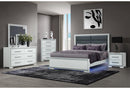 ANDROS SILVER QUEEN BED W/LED