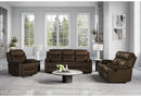 U6026 DARK BROWN 5 RECLINING SOFA/RECLINING CONSOLE LOVESEAT/GLIDER RECLINER