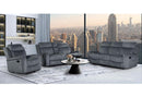 U6024 DARK GREY 9 RECLINING SOFA/CONSOLE RECLINING LOVESEAT/GLIDER RECLINER