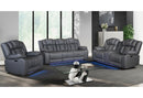 U7068 GREY 10 POWER RECLINING SOFA/POWER CONSOLE RECLINING LOVESEAT/POWER RECLINER W/LED