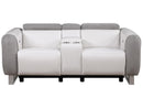 U8520 BLANCHE WHITE/GREY F06 POWER CONSOLE RECLINING LOVESEAT