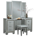 Allura Vanity Dresser with Mirror in Silver 1916-15*