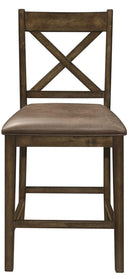 Levittown Counter Height Chair in Brown (Set of 2) 5757-24
