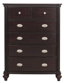 Marston 5 Drawer Chest in Dark Cherry 2615DC-9