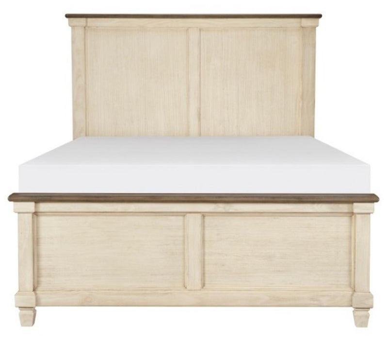Weaver King Panel Bed in Antique White 1626K-1EK*
