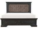 Bolingbrook King Upholstered Storage Platform Bed in Coffee 1647K-1EK*