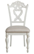Cinderella Chair in Antique White with Grey Rub-Through 1386NW-11C