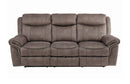 Aram Double Glider Reclining Sofa in Dark Brown 8206NF-3