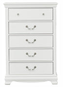Lucida 5 Drawer Chest in White 2039W-9