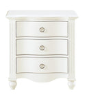 Meghan 3 Drawer Nightstand in White 2058WH-4