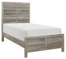 Mandan Twin Panel Bed in Weathered Gray 1910GYT-1*